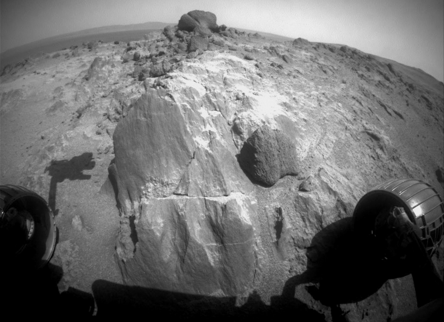 On Mars, Opportunity Rover Spots Weird Rocks Near Marathon Finish Line